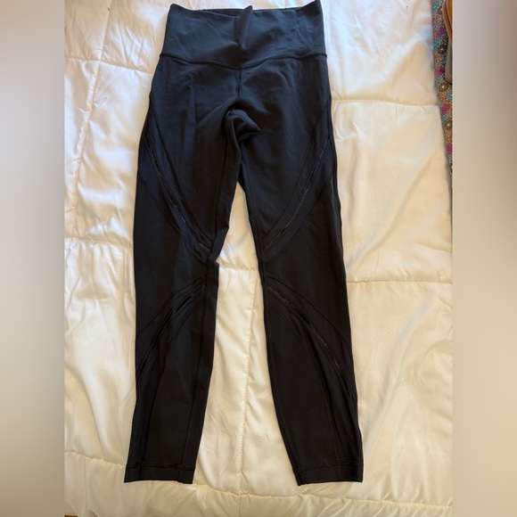 Lululemon High Times Pant Metta size 6 Luxtreme Mesh Cutout 7/8 Pants Leggings - Picture 3 of 8